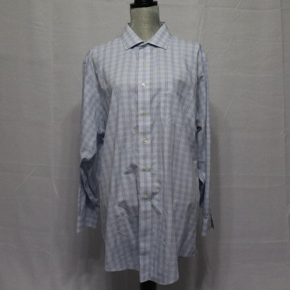 Brooks Brothers Shirt Men's 17 1/2 34 Light Blue 100% Cotton Button Down
